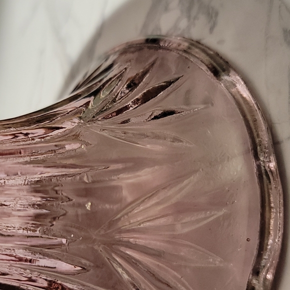 Send Me Offers! Vintage Pink Purple Gold Iridescent Glass Fairy Lamp 3 PC Set - Picture 4 of 11